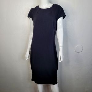 Lafayette 148 New York Black Ponte Knit Dress Sz 6